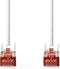 Nedis CAT6a netwerkkabel - S/FTP - RJ45 Male - RJ45 Male - 2.00 m - Snagless - Rond - LSZH - Wit - Doos