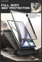 Supcase hoes met screen protector geschikt voor iPad Air 6 M3 / M2 - 13 inch 2025 / 2024 - Zwart