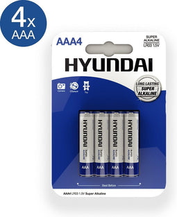 Super Alkaline AAA-Batterijen - 4 Stuks