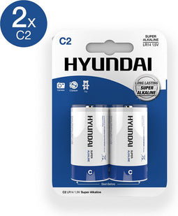 Super Alkaline C-Batterijen - 2 Stuks