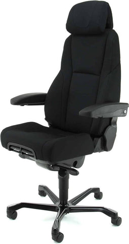 Super ergonomische 24-uurs bureaustoel A381, Zwart stof