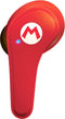 Super Mario - draadloze oordopjes | earpods - met oplaadcase - touch control - extra eartips - TWS (rood)