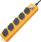 Super-Solid SL 554 DE IP54 Tafelcontactdozenblok 5-voudig geel/blauw 2m H07RN-F3G1,5 met schakelaar