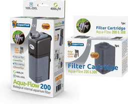 SuperFish AquaFlow Dual Action 200 - Aquariumfilter - 400 L/H + navulling 1 st