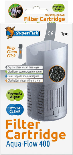 SuperFish Crystal Clear Filtercartridge Aqua-Flow 400 met zeoliet voor 2 maanden