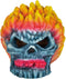 Superfish Deco Led Monster Fire Skull - Aquarium - Ornament - 12x9x11 cm Grijs