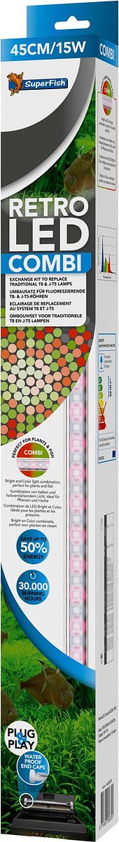 Superfish Led Verlichting - Combi Kleuren - Lengte 45 cm - 15W