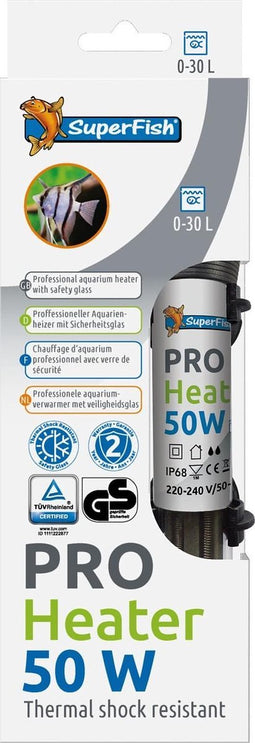 Superfish Pro Heater 50W - 0-30L - 17cm - Aquariumverwarming