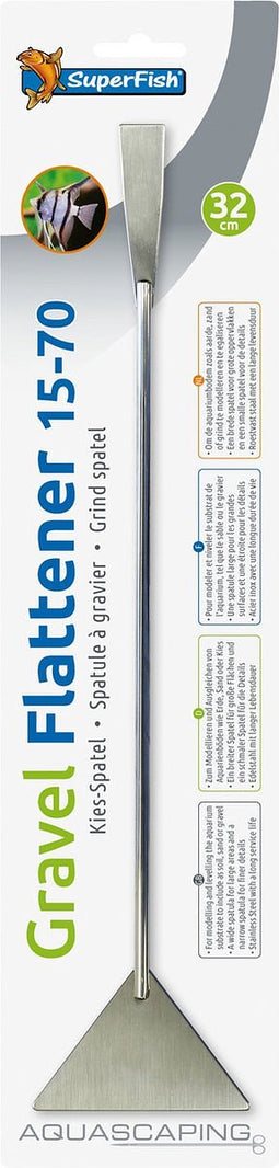 Superfish Rvs Grind Spatel - Aquarium Toebehoren - 32 cm