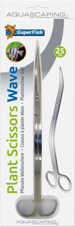 Superfish Rvs Plantenschaar Golvend - Aquarium Toebehoren - 25 cm