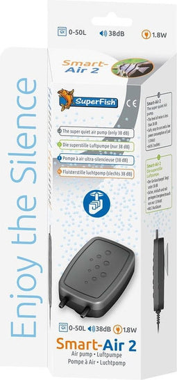 Superfish Smart-Air 2 - Luchtpomp Aquarium - 38 L/H - Aquariumbeluchting