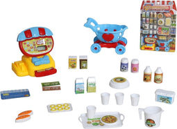 Supermarkt met kassa en winkelwagen - 26 delig