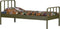 WOOOD Mees Bed - Metaal - Army - 90x208x95