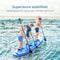 Supper Sup Board XL - Max. 220KG - Opblaasbaar – Paddle Board – Verstelbare Peddel – Waterdicht Telefoonhoesje – Zitje – Pomp – Vin – Leash – Draagtas – 335 x 81 cm