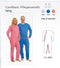 SUPRIMA 4688 DAMES PATIËNTEN OVERALL + RUG/BENENRITS (M=40/42) BLAUW
