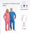 SUPRIMA 4688 DAMES PATIËNTEN OVERALL + RUG/BENENRITS (S=36/38) BLAUW