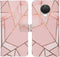 iMoshion Hoesje Geschikt voor Nokia G20 / G10 Hoesje Met Pasjeshouder - iMoshion Design Softcase Bookcase - Goud / Roze / Pink Graphic