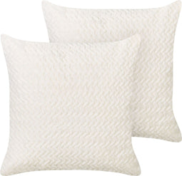SURMI - Sierkussen set van 2 - Wit - 45 x 45 cm - Polyester