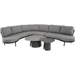 Loungehoekset Durban - 2-zits bank 151x101x67,5cm - Aluminium frame antraciet - Rope donkergrijs