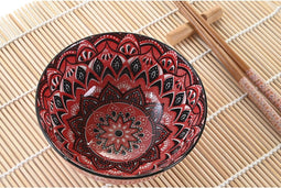 Sushi-set DKD Home Decor 14,5 x 14,5 x 31 cm Fuchsia Mandala Keramiek Orientaals (16 Onderdelen)