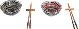 Sushi-set DKD Home Decor Multicolour Bamboe Mandala Keramiek Orientaals (6 Onderdelen)