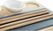 Sushi-set DKD Home Decor PC-186227 Wit Zwart Natuurlijk Bamboe Raad van bestuur Modern Orientaals 28,5 x 18,5 x 2,6 cm (9 Onderd
