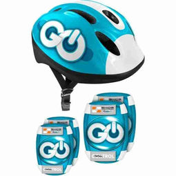 5-delige Skatebescherming 52-56 Cm blauw maat S/m Unisex, SKIDS CONTROL