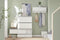 SoBuy FSR134-W - Schoenenkast met Bank - 2 Kleppen 2 Lades - Wit