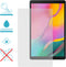 iMoshion Tablet Hoes Geschikt voor Samsung Galaxy Tab A 10.1 (2019) - iMoshion Softcase Backcover + Glas Screenprotector tablet - Transparant
