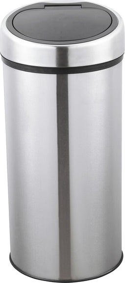 Push Prullenbak - Afvalemmer 30L - Mat Zilver