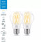 WiZ Filament A60 E27 - Losse Lamp - Wi-Fi BLE 60W 806lm (2 stuks)
