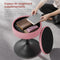 Woltu Make-up Kruk met Opbergruimte - Verstelbare Barstoel 50-66,5 cm - Ronde Zitting - Fluweel Roze