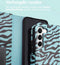 iMoshion Hoesje Geschikt voor Samsung Galaxy S22 Hoesje Met Pasjeshouder - iMoshion Design Bookcase smartphone - Meerkleurig / Black Blue Stripes