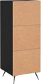 vidaXL - Dressoir - 34,5x34x90 - cm - bewerkt - hout - zwart