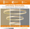 Ronde LED Moderne Hanglamp, 3 Gouden Ring Kroonluchter, Dimbaar Met Afstandsbediening 3000K-6000K Pl