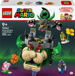 LEGO® Super Mario™ - Kasteel-Bowser (72042) - 1251 onderdelen - 5 figuren (roze Yoshi Fiery Note Piranha prins Florian Wonder-Bowser Jr.)