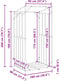 vidaXL - Haardhoutrek - met - regenhoes - 100x80x200 - cm - gegalvaniseerd - staal