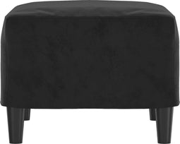 vidaXL - Voetenbank - 60x50x41 - cm - fluweel - zwart