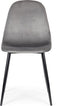 Velvet eetkamerstoel - set van 4 - grijs - 85 x 46 x 46 cm