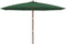 vidaXL - Parasol - met - houten - paal - 400x273 - cm - groen