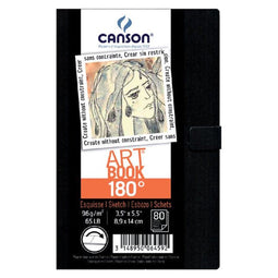 Tekenboek Canson Art 84x140mm 180graden 96gram 80vel - 3 stuks