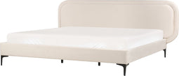 SUZETTE - Tweepersoonsbed - Lichtbeige - 180 x 200 cm - Polyester