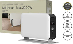 Mill CO2200LEDMAX - design convectorkachel - 2200W - timer - LED display - 5 jaar garantie