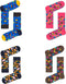 Happy Socks - Forrest Gift Box - Unisex - 4 paar sokken - Blauw Roze Oranje Bruin (4 paar)