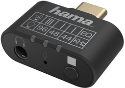 Hama 00200302 - USB-C naar 3.5mm analoog - Hifi-stereo geluidskwaliteit - Zwart
