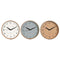 Muurklok Home ESPRIT Wit Beige Grijs PVC 30 x 4 x 30 cm (3 Stuks)