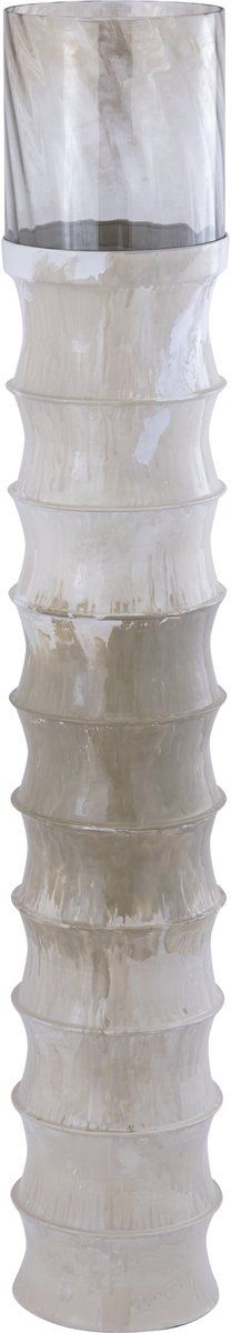 PTMD Kaylyne Cream Enamel Ribbed Stormlight W Glass L