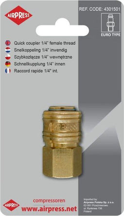 Airpress 4301503 Snelkoppeling - Inwendig - Euro - 1/2"