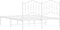 vidaXL - Bedframe - met - hoofdbord - metaal - wit - 140x190 - cm