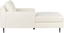 GUERET - Chaise longue - Beige - Symmetrisch - Fluweel